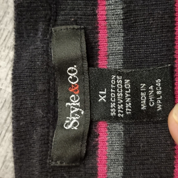 Black and Pink Striped Dress - Picture 2 of 5